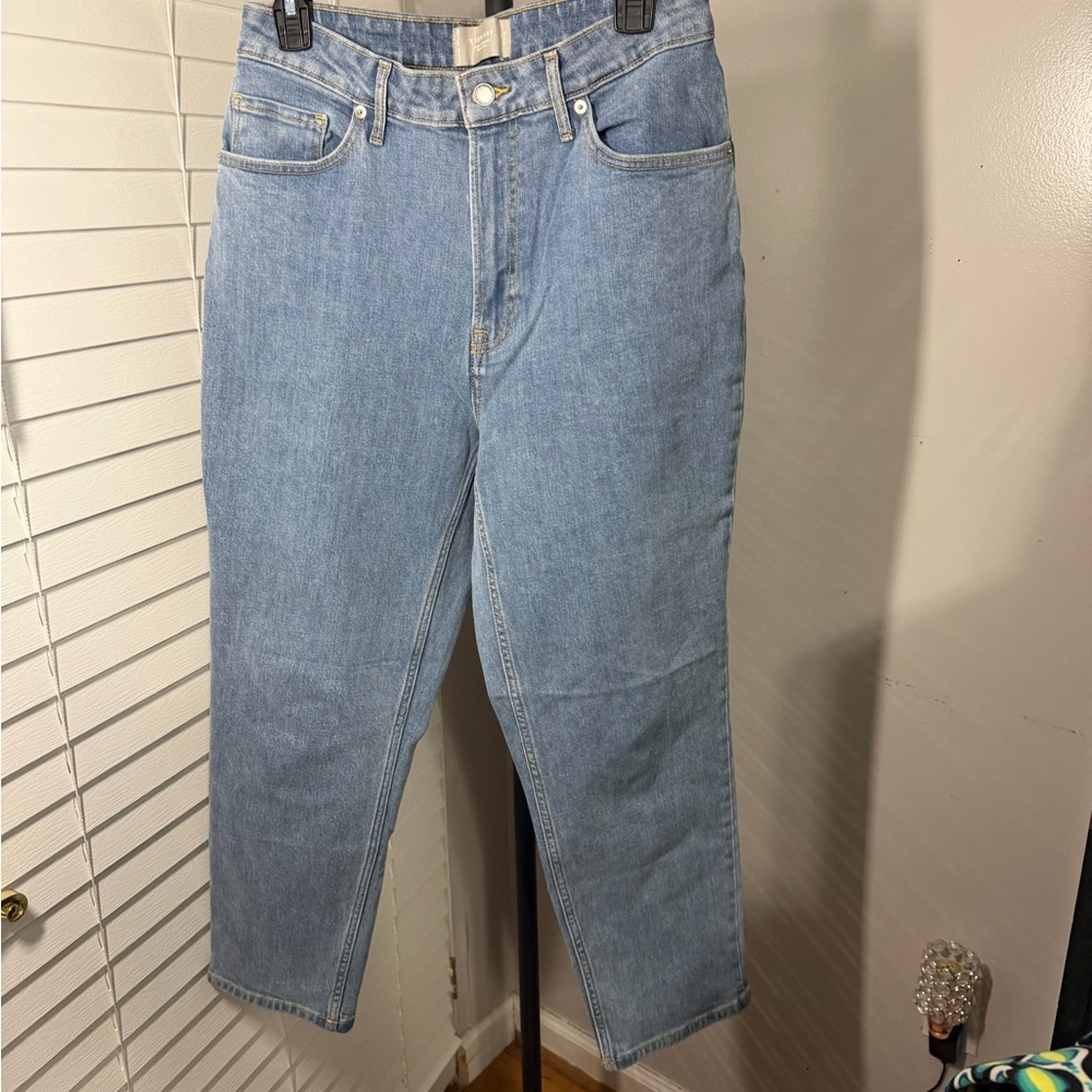 Everlane Light Wash High-Rise Straight Leg Jeans